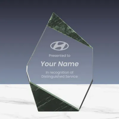 Personalized Crystal and Marble Awards in Hardboard Box