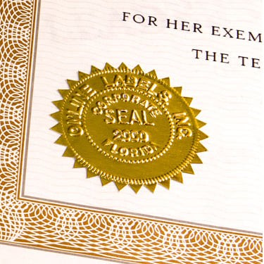 Sticker For Computer Certificate Embosser Stickers - Premium Foil Certificate Stickers for Awards ...