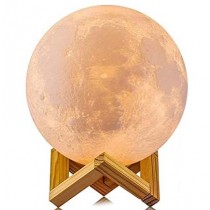 3D Moon Night Lamp 16 Colors LED with Stand & Touch Control and USB Rechargeable (4.8 inch)