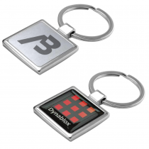 Personalized Logo Square Metal Keychains 