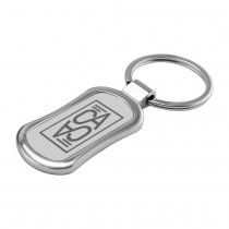Promotional Logo Rectangular Oval Metal Keychains 