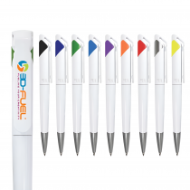 Promotional Logo White Stylish Plastic Pens 