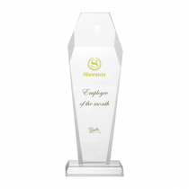 Personalized Logo Hexagon Shaped Crystal Awards