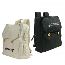 Personalized Logo Cotton Backpacks with Zipper Closure