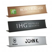 Personalized Logo Metal Desk Sign Holders 