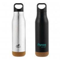 Personalized Logo Flask Water Bottle with Cork Base