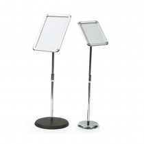 Self Standing T-SIGN Adjustable Pedestal Poster Stand Aluminum Snap Open Frame A3