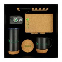 Gift Sets - A5 Notebooks, Pens with Stylus, Travel Tumbler, Reel Badges, PVC Card Holders, Tea Coasters, Mousepad with Mobile and Pen Holder, Ceramic Mugs with Black Cardboard Gift Box