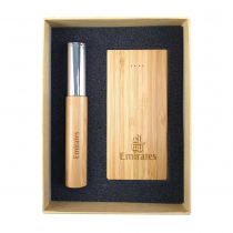 Personalized Logo Eco-Friendly Gift Sets - Pen with Case, Wireless Powerbank 