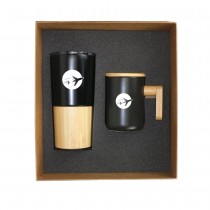 Promotional Logo Drinkware Gift Sets - Travel Tumbler, Ceramic Coffee Mugs 