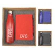 Promotional Logo Colorful Gift sets - Travel Bottle, A5 Notebook, Metal Pen 
