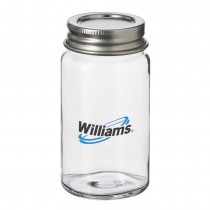 Personalized Spice jar Clear Glass Stainless Steel | GULDFISK