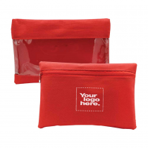 Promotional Logo Zipper Pouch with Transparent Window 