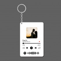 Spotify Clear 3mm Acrylic Keychains (Single or Couple Options)