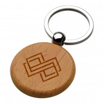 Personalized Logo Round Wooden Keychains 
