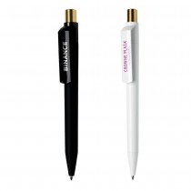 Maxema Promotional Dot Pens with Gold Push Button Black