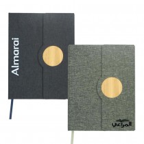 Personalized Logo A5 RPET Notebooks with Bamboo & Magnetic Closure 