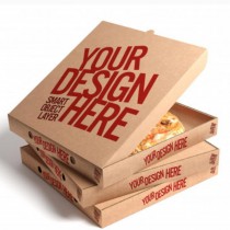 Personalized Pizza Delivery Boxes White or Kraft Brown