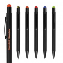 Promotional Logo Black Stylus Metal Pens 