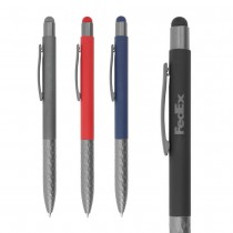 Personalized Logo Stylus Metal Pens with Textured Grip