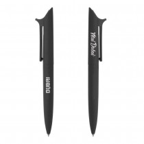 Promotional Logo Black Rubberized Metal Pens