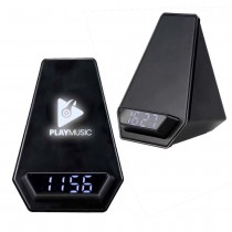 Personalized Logo Wireless Charger BT Speaker with Clock & Light-up Logo