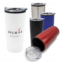 Personalized Double-Wall Travel Mug with Clear Lid 