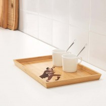 Bamboo tray with personalised message and text for serving, decorative bamboo tray with engraving 