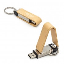 Personalized Logo Leather Keychain USB 