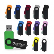 Personalized Black Swivel USB Flash Drives