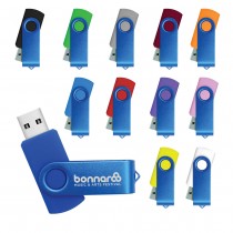 Personalized Blue Swivel USB Flash Drives