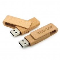 Personalized Logo Bamboo USB Flash Drives