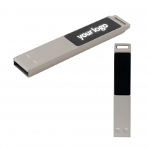 Personalized Logo Light-Up Silver Metal 16GB USB (Default)
