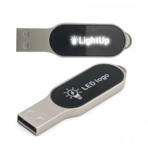 Personalized Oval Shaped Light-Up Logo USB 16GB 