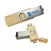 Personalized Logo OTG Bamboo Swivel USB 32GB 