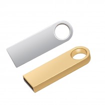 Gold or Silver Metal USB upto 32 GB with Metal Box - Laser Engraving or UV Printing - 2 sides branding optional