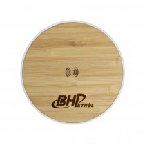 Promotional Logo Bamboo Wireless Fast Charging Pads 15W Output