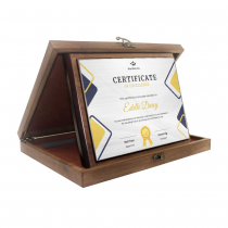 Personalized Certificate Horizontal Wooden Plaque with Box 