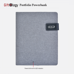 A4 Tech-Folder With 5W Wireless Charger & 4000mAh Powerbank (Screen print)