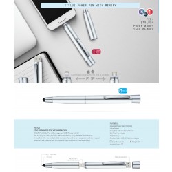 Stylus power pen with memory 