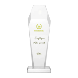 Personalized Logo Hexagon Shaped Crystal Awards
