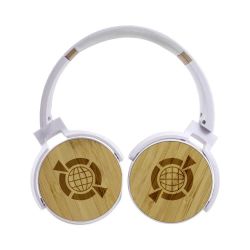 Personalized Logo Bluetooth Headphone with Bamboo Touch