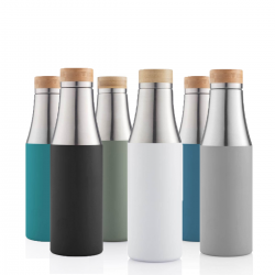 Stainless Steel Bottle With Bamboo Lid [BREDA]