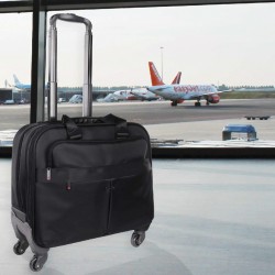 Cabin Trolly Case with Laptop Compartment / Case and with Front Pocket with Luggage Wheels (LAPOVO) 17 inches