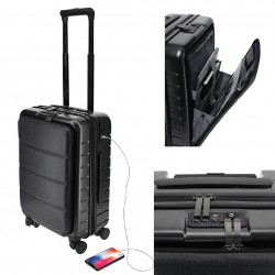 Cabin Trolly Case with Laptop Compartment / Case and with Front Pocket with Luggage Wheels (CASHEL) 20 inches