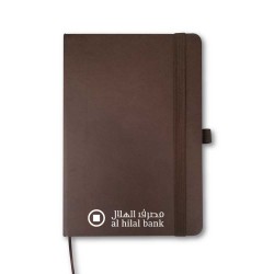 Exquisite Personalized Logo Brown Leather Notebook 