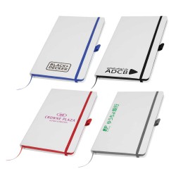 Personalized Logo White PU Leather Cover Notebook 