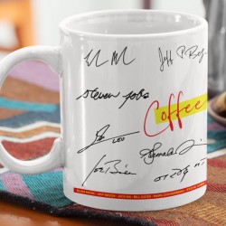 Pre-printed Motivational Mugs - Photo / Autographic Signature Classical Collage of Celebrities (Limited Personalization)