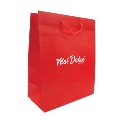 Personalized Logo A3 Vertical Red Paper Shopping Bags 