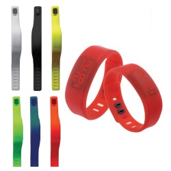 Promotional Logo Silicone Wristbands with Digital Watch 